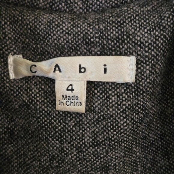 Cabi Shakespeare Wool Blend Tweed Swing Coat 3/4 Sleeve Lined Pockets Size 4 - Picture 9 of 10